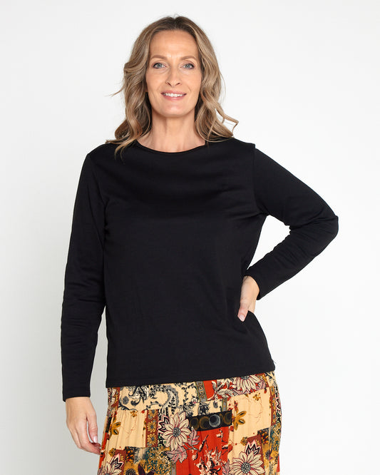 Lester Long Sleeve Tee - Black