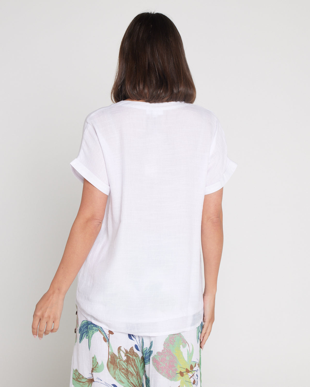 Jennifer Short Sleeve Top - White