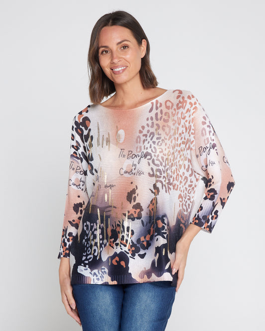 Florentina Knit Top - Leopard