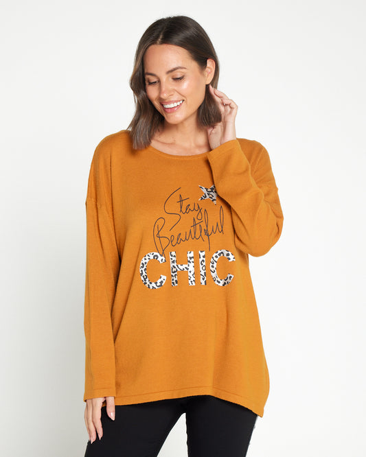 Sophie Knit Top - Mustard