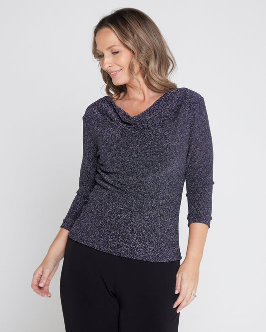 Estelle Lurex Top - Onyx