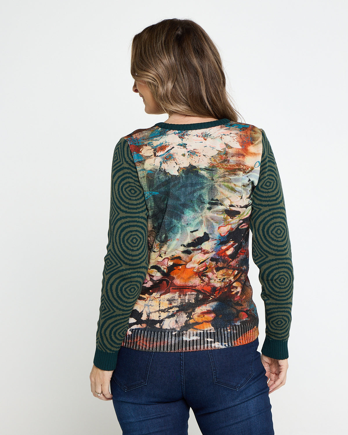 Organic Cotton Digital Print Knit - Free Bird