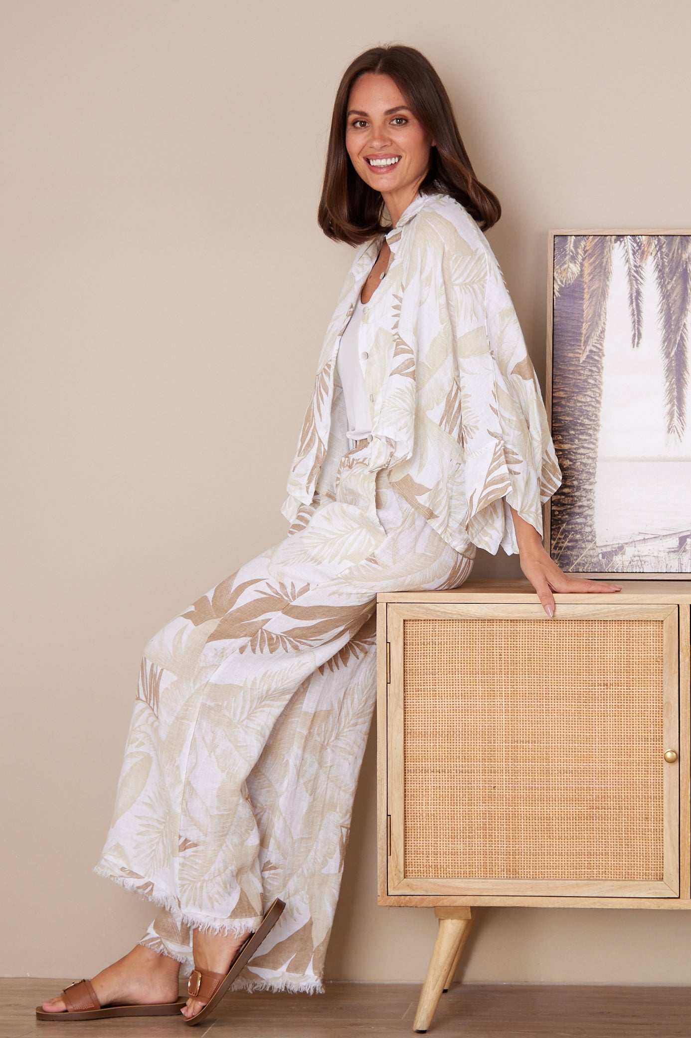 Lana Top - Neutral Palm