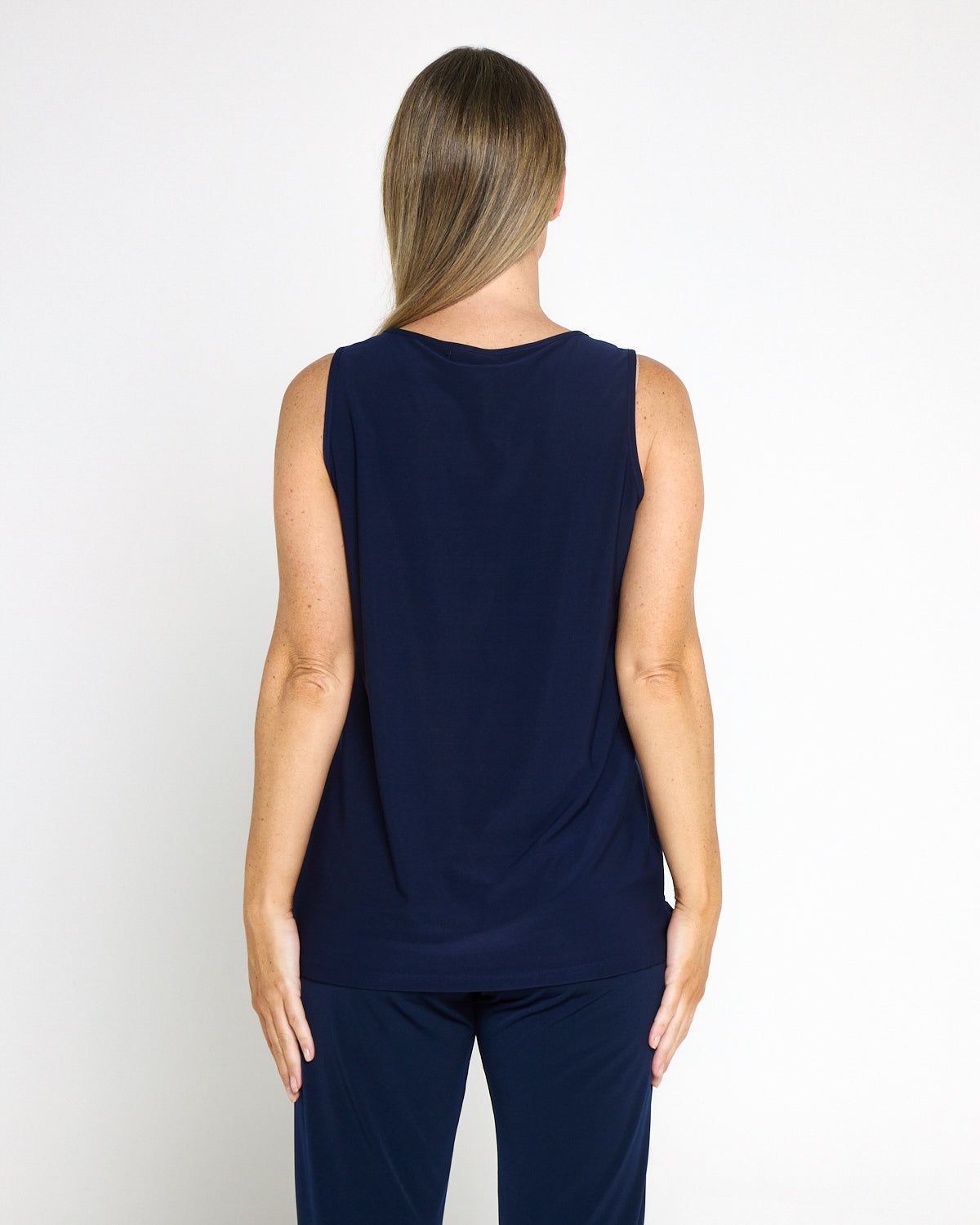 Long Line Tank - Navy