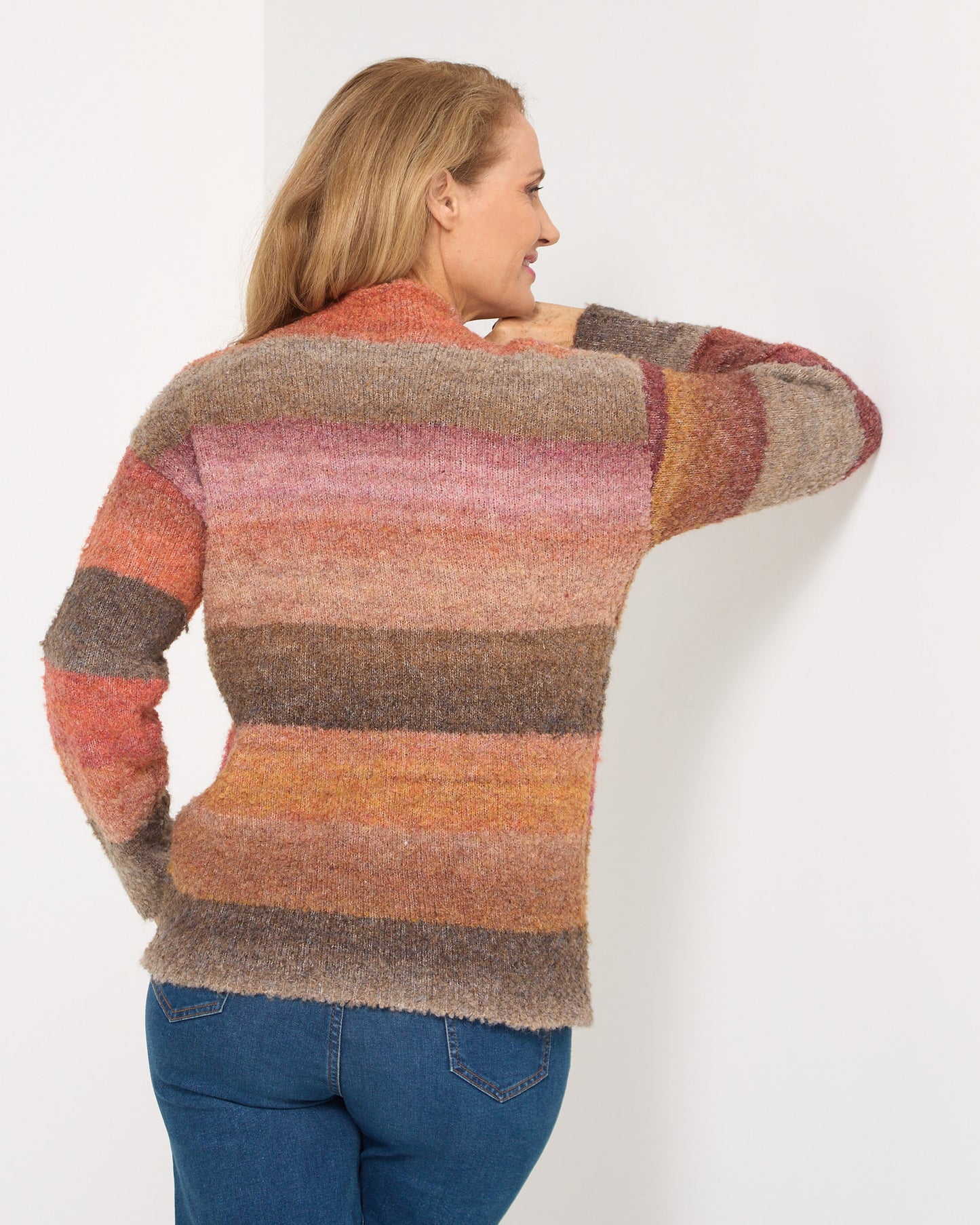 Harbour Stripe Knit - Rust Multi