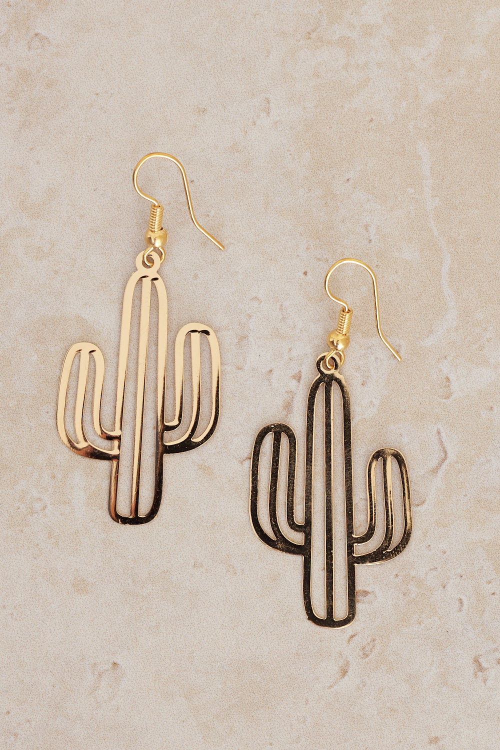 Cactus Earrings - Gold