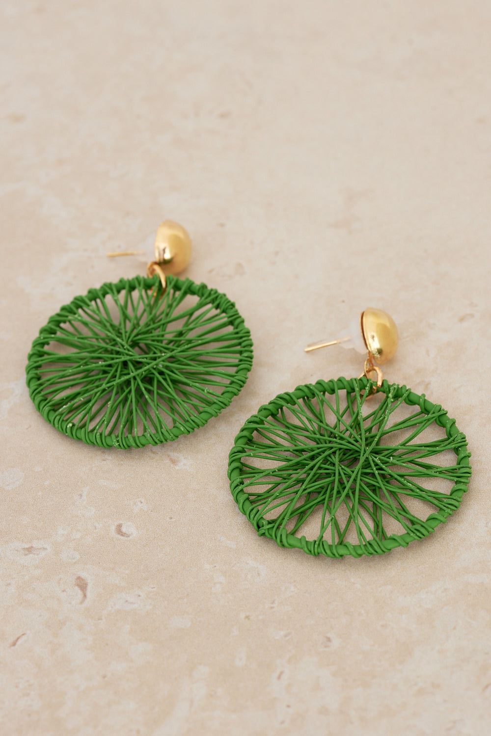 Dreamcatcher Earrings - Green