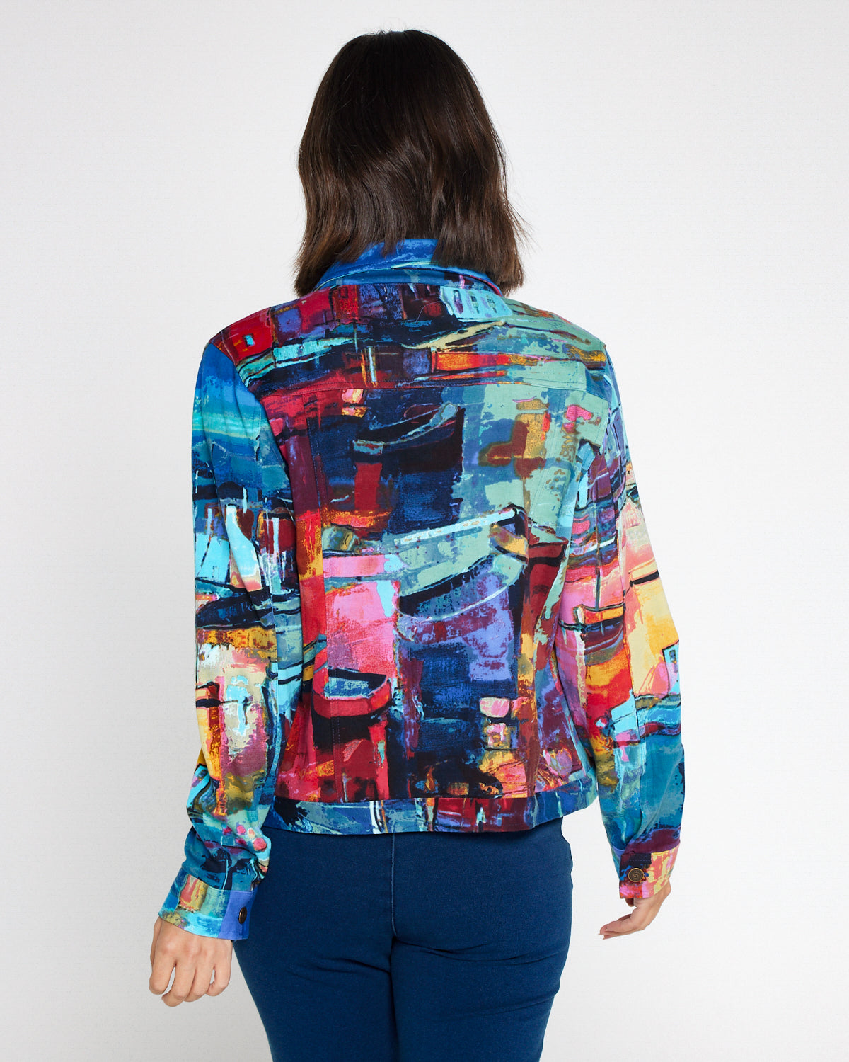 Cotton Biker Jacket - Night Boats