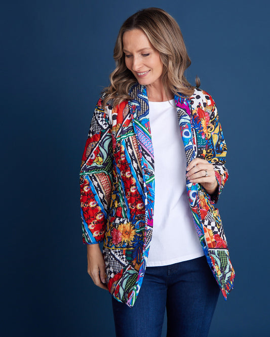 Janelle Reversible Quilted Coat - Wonderland