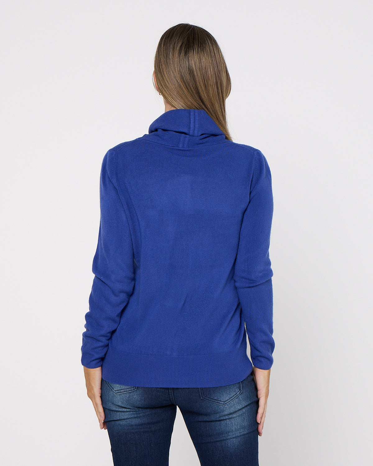 Clara Cowl Knit Top - Jacaranda