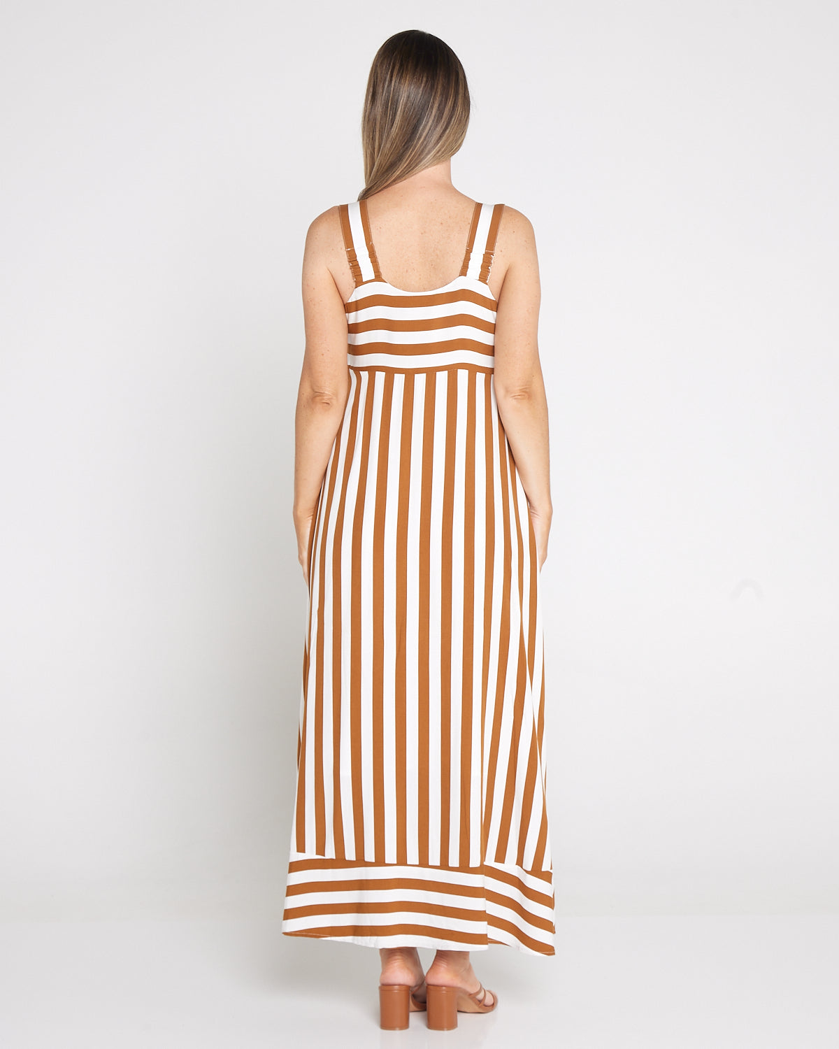 Treville Stripe Dress - Caramel