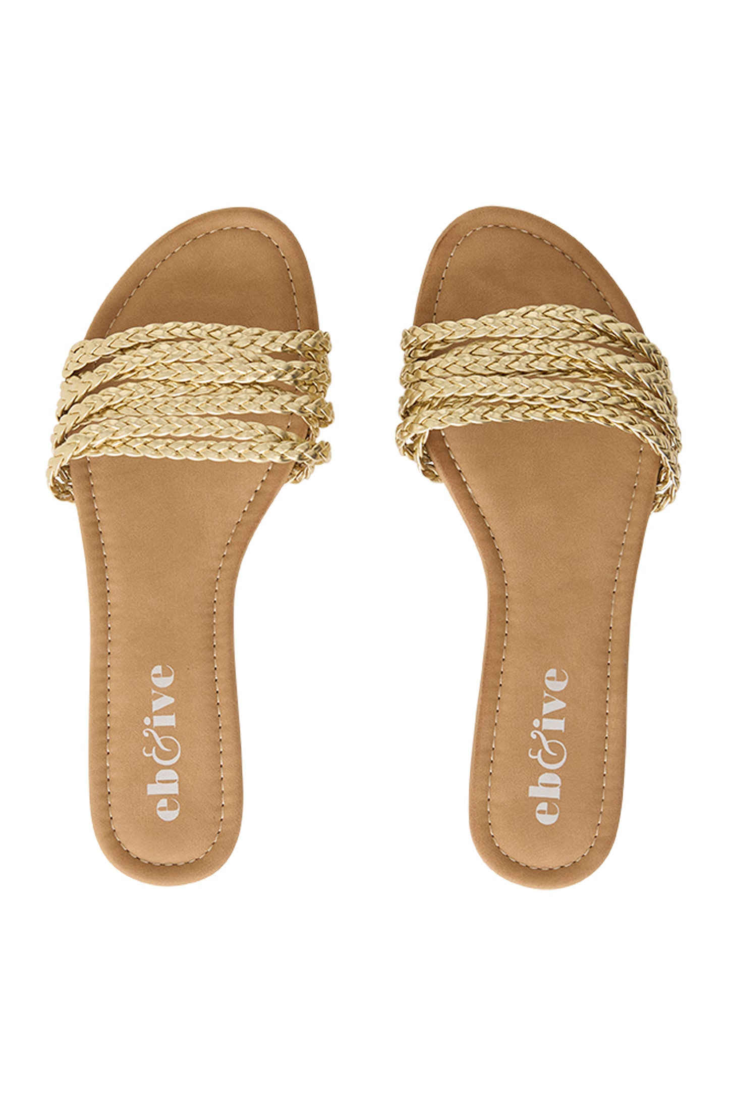 Miramar Plaited Sandal - Gold