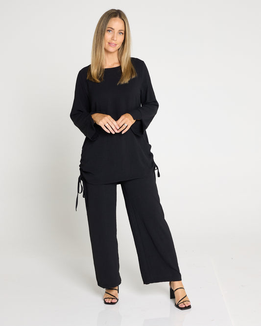 Brielle Top & Pants Set - Black