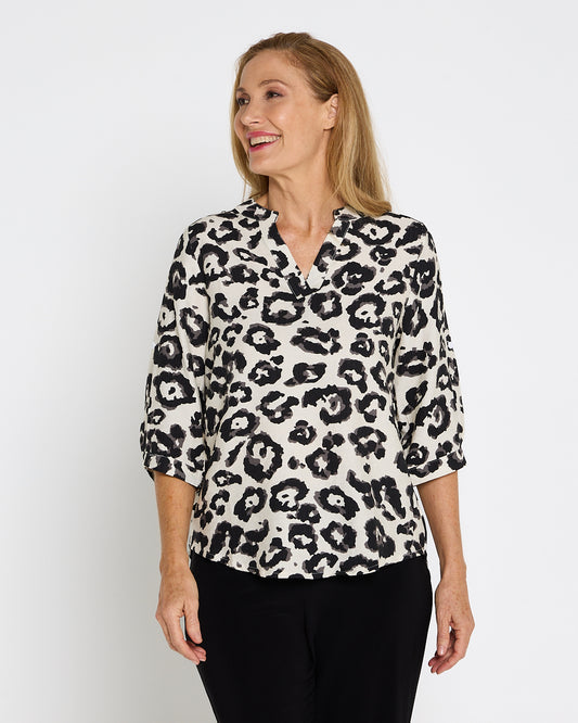 Hazel Shirt - Black/Cream