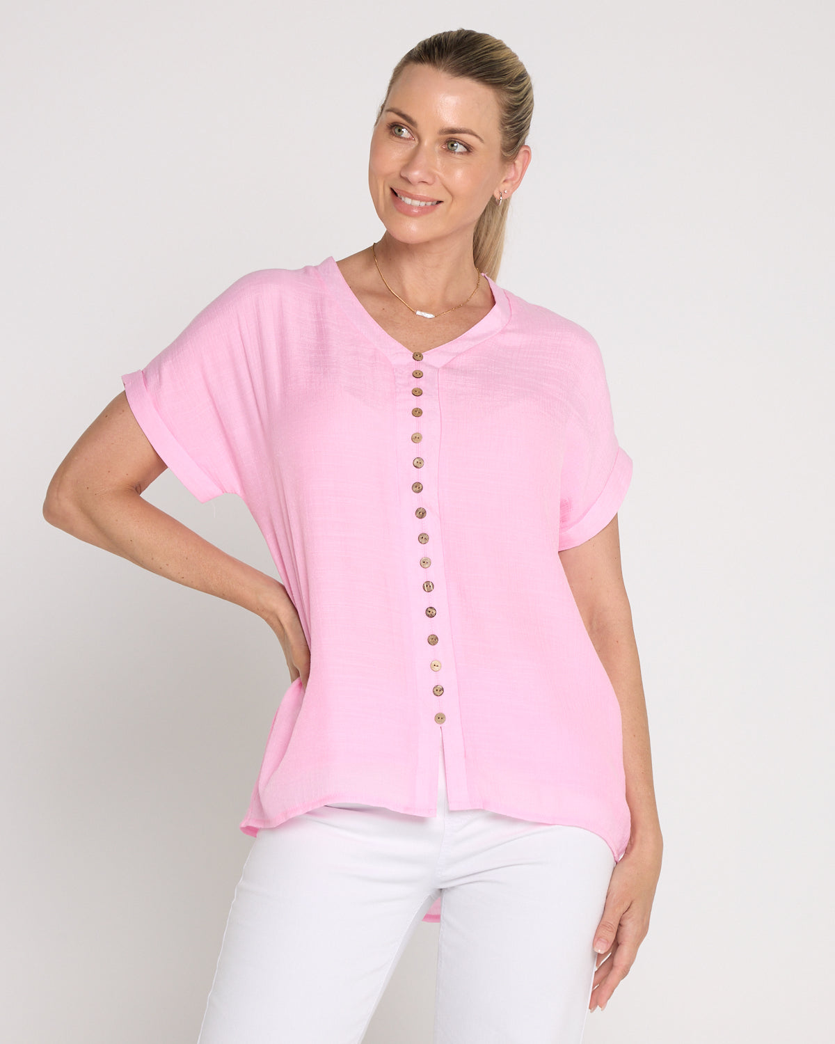 Gemma Top Baby Pink Elegant Women's Tops TULIO Fashion — free download