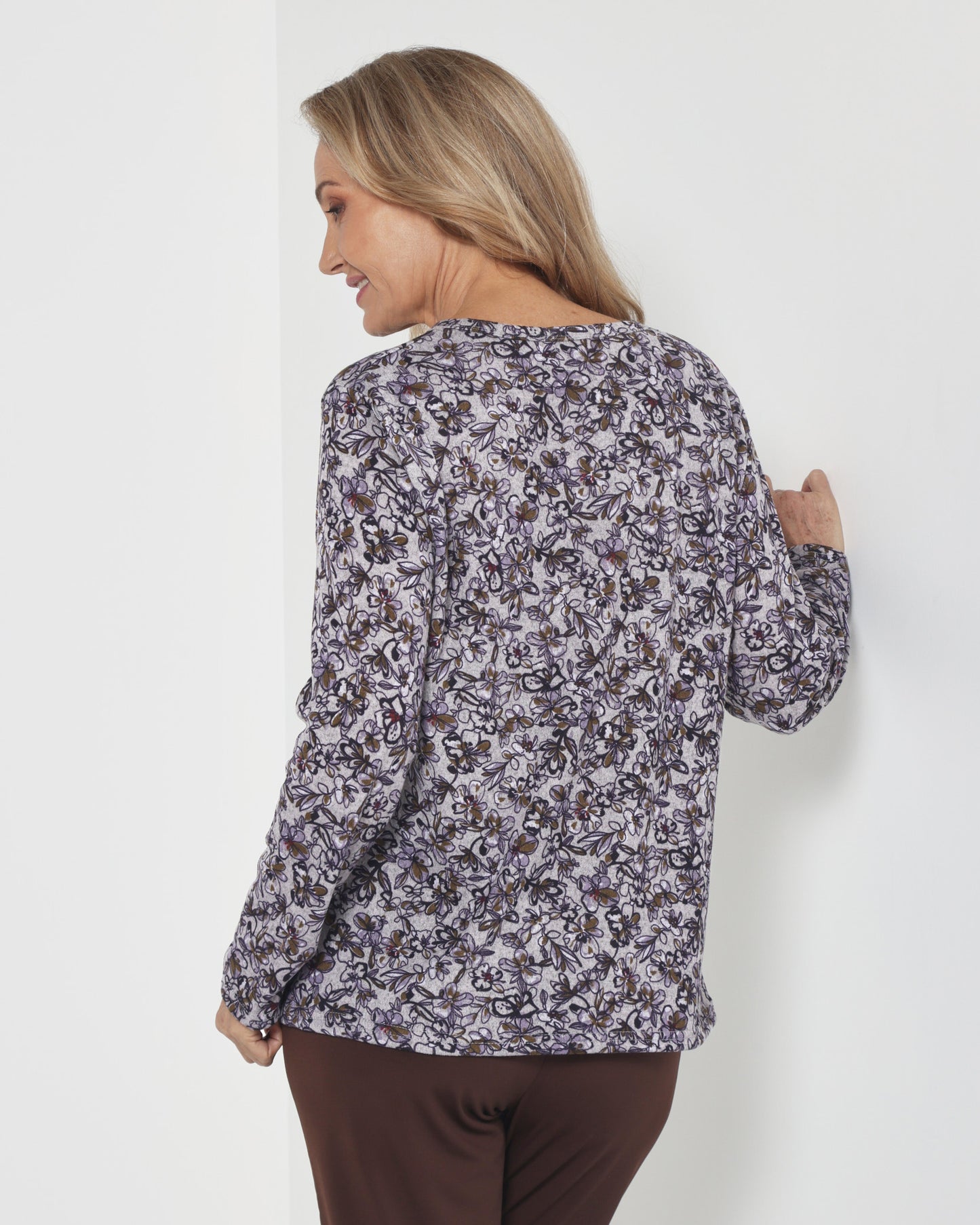 Hallie Long Sleeve Top - Evening Bloom