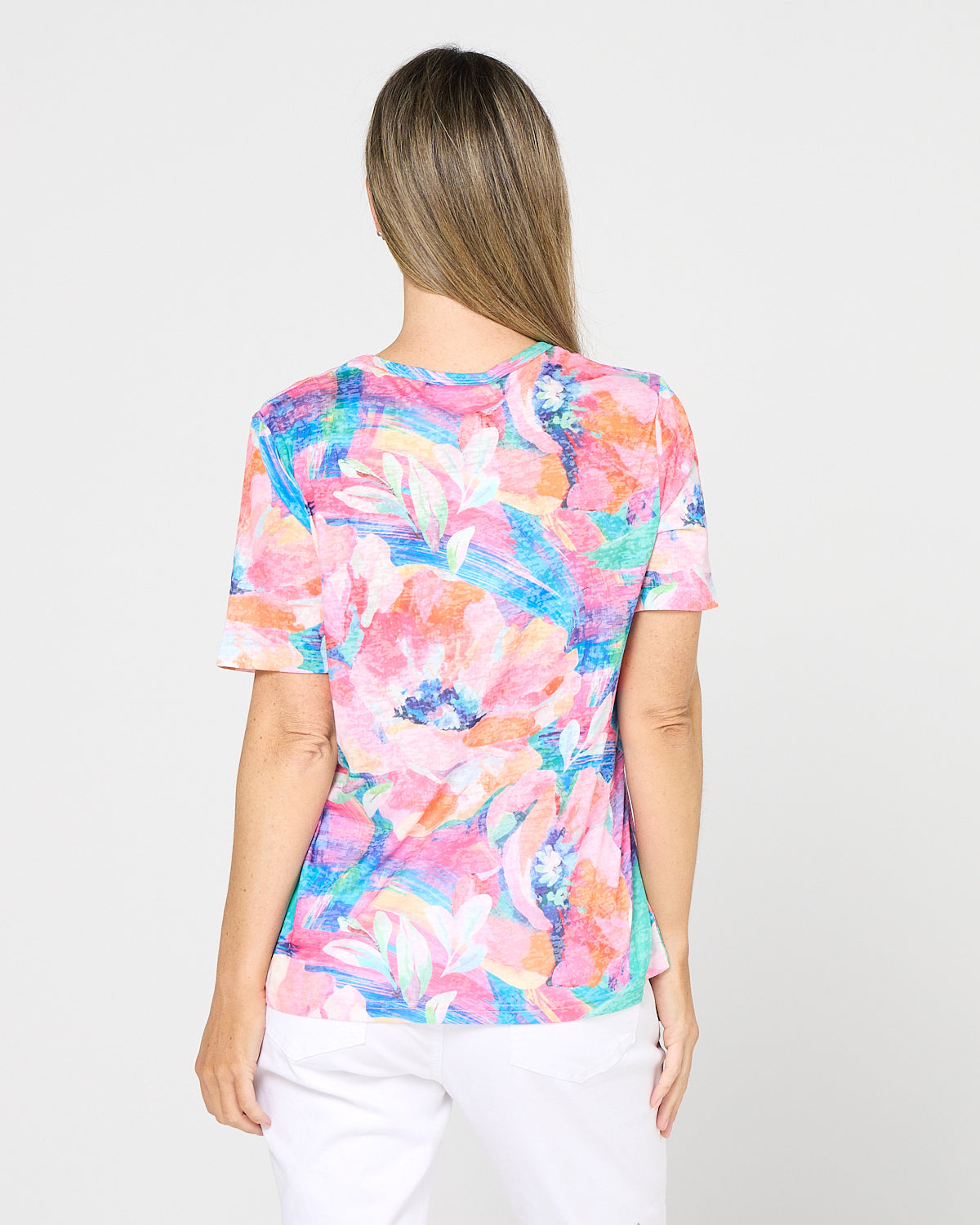 Callie Burnout Tee - Paradise Bloom