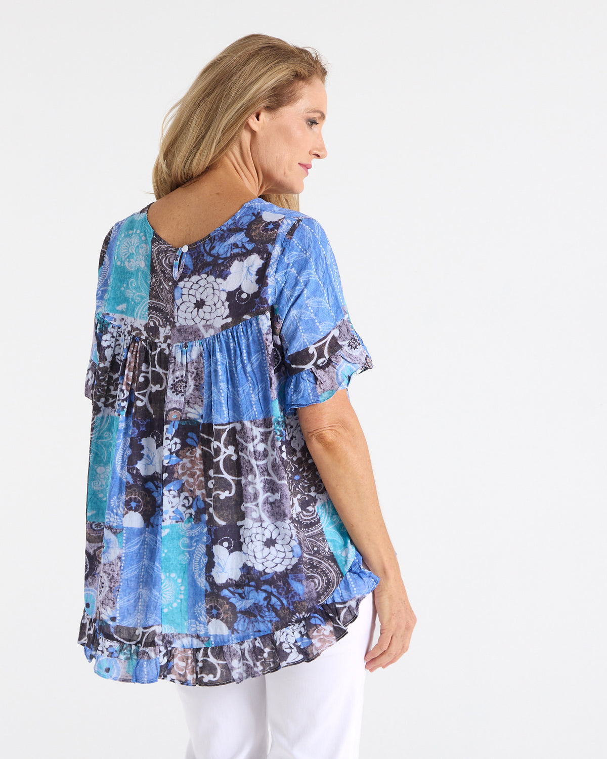 Kaylani Ruffle Top - Hawaii Tide