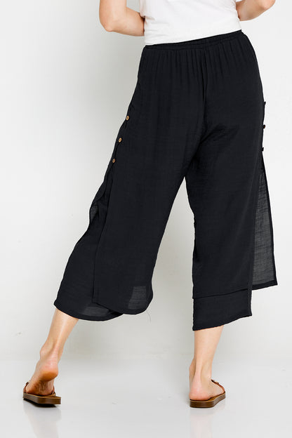 Liana Cropped Pants - Black