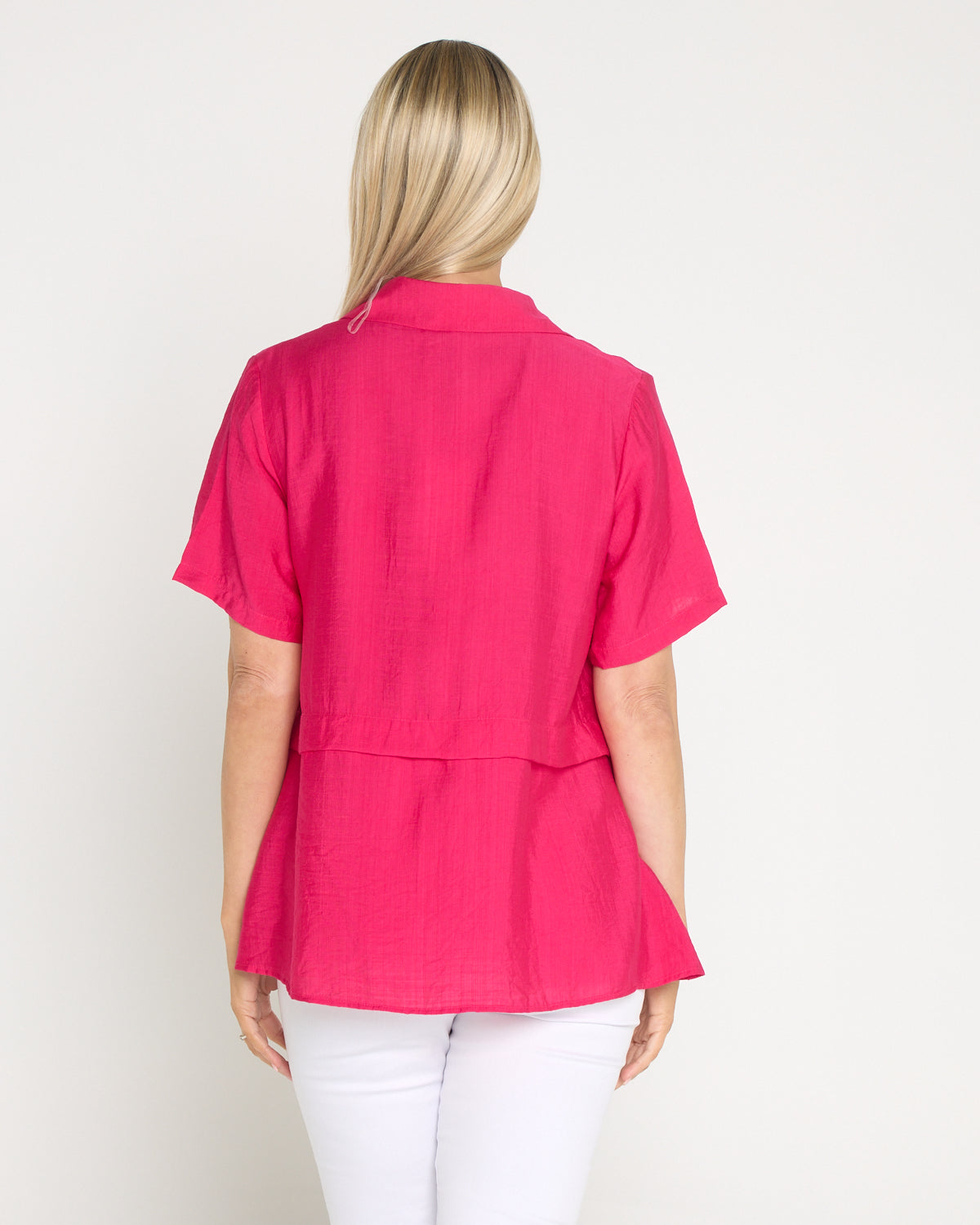 Tabitha Layered Shirt - Hot Pink