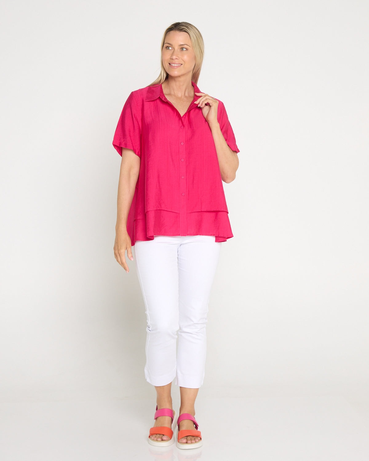 Kayla Pull On 7/8 Stretch Pants - White