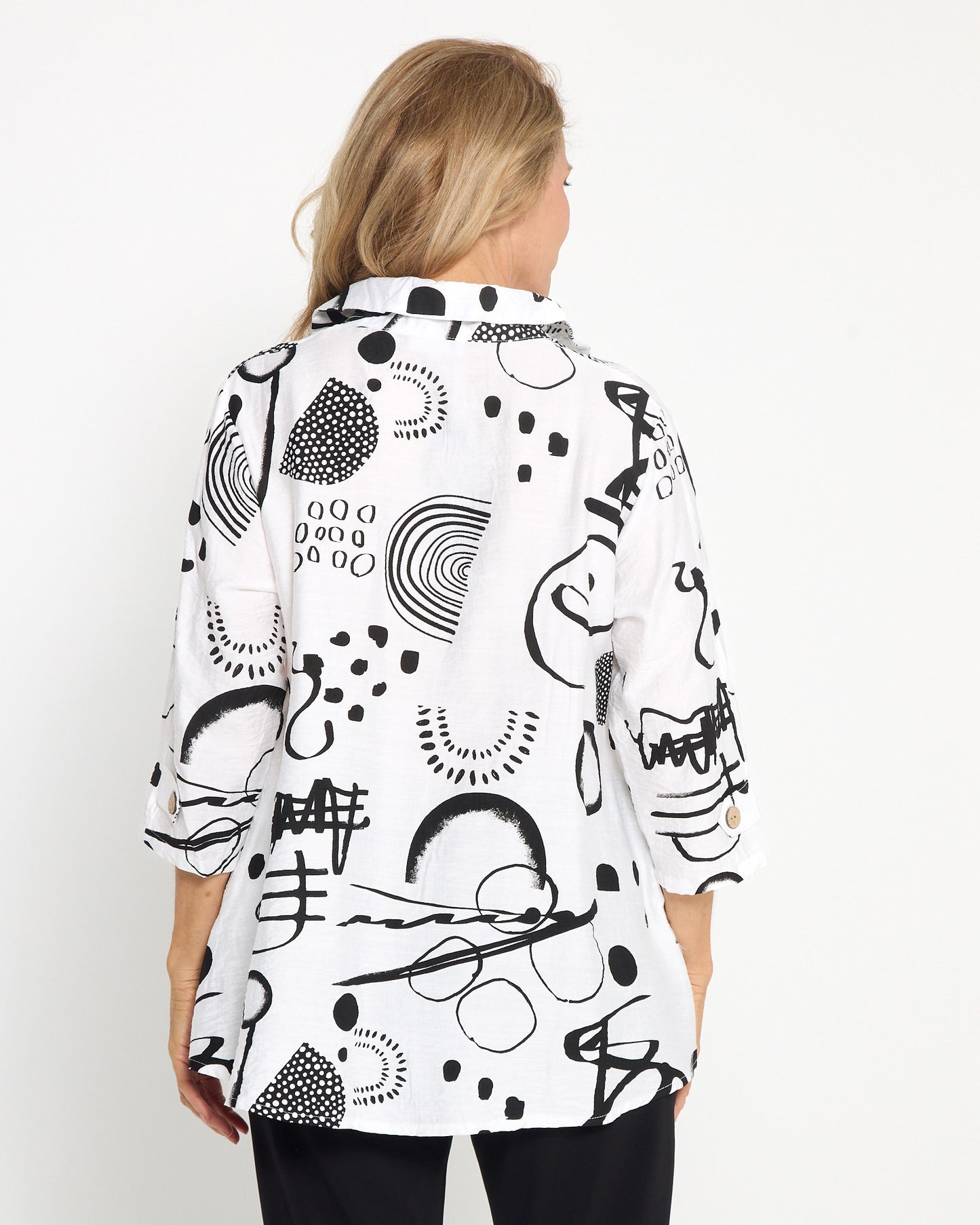 Maria Shirt - White Sketch