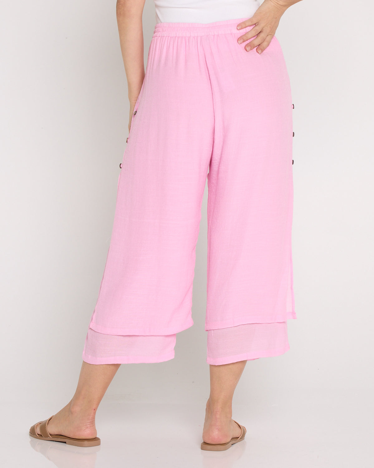 Liana Cropped Pant - Baby Pink