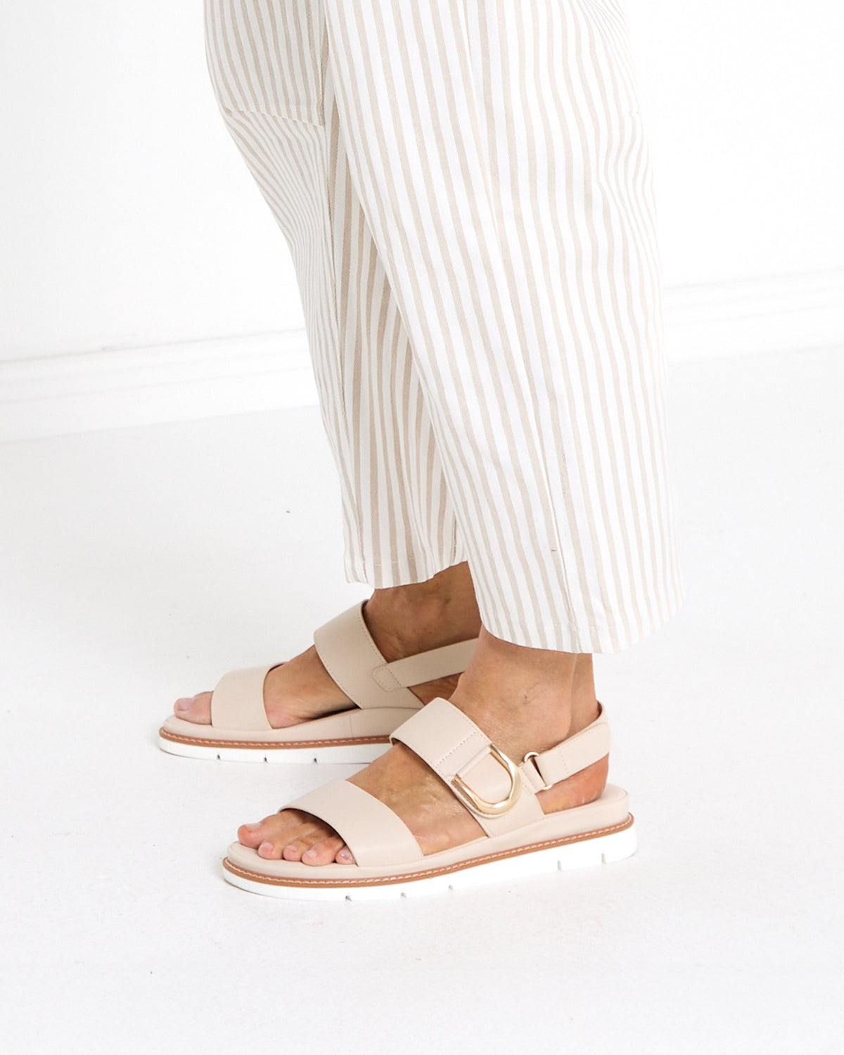 Sana Velcro Sandal - Bone