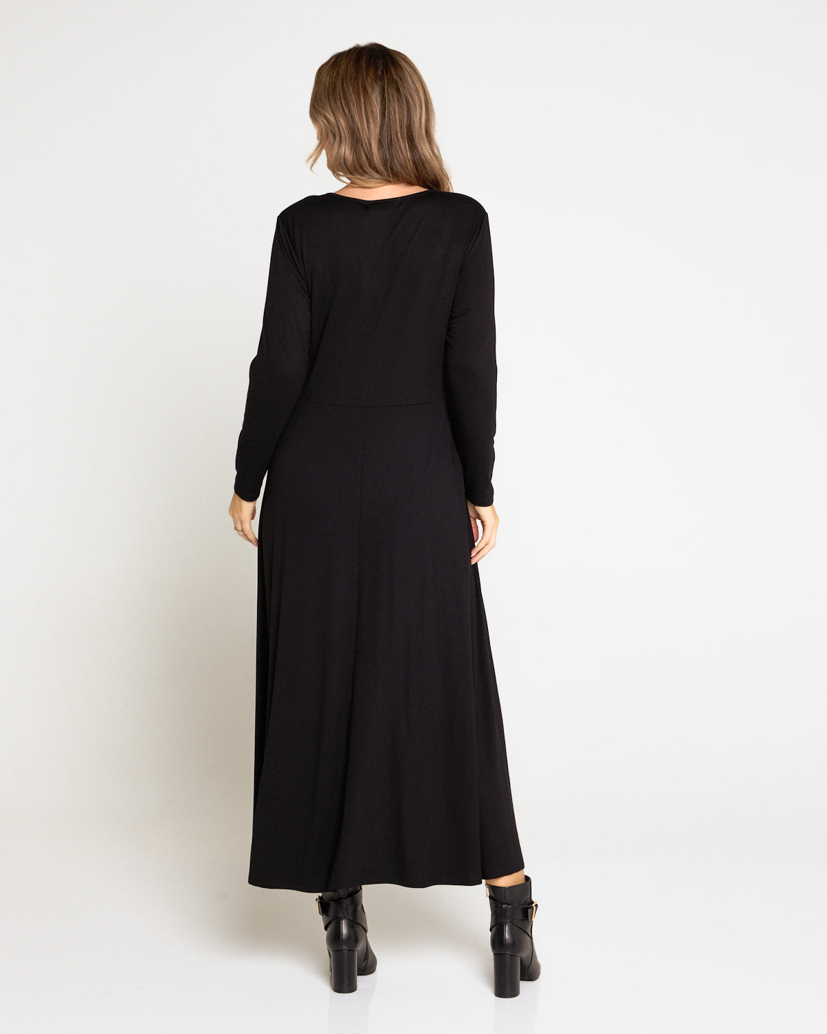 Lux Bamboo Swing Dress - Black