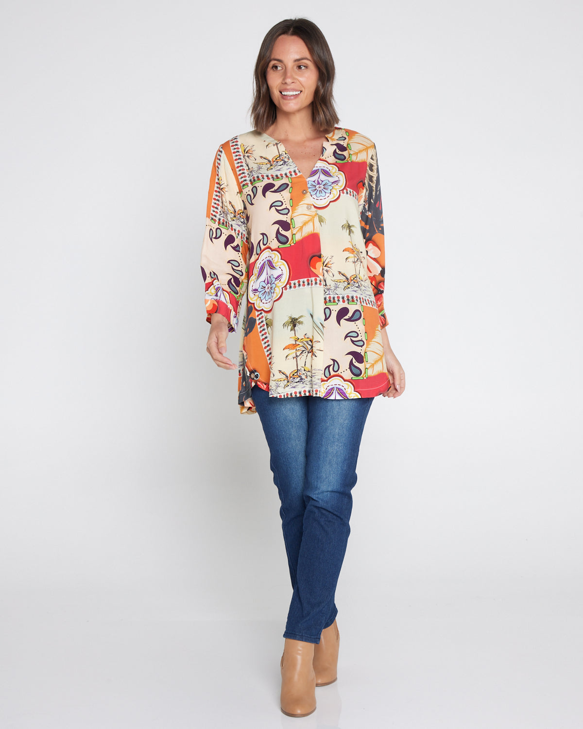 Amelia Top - Autumn Floral
