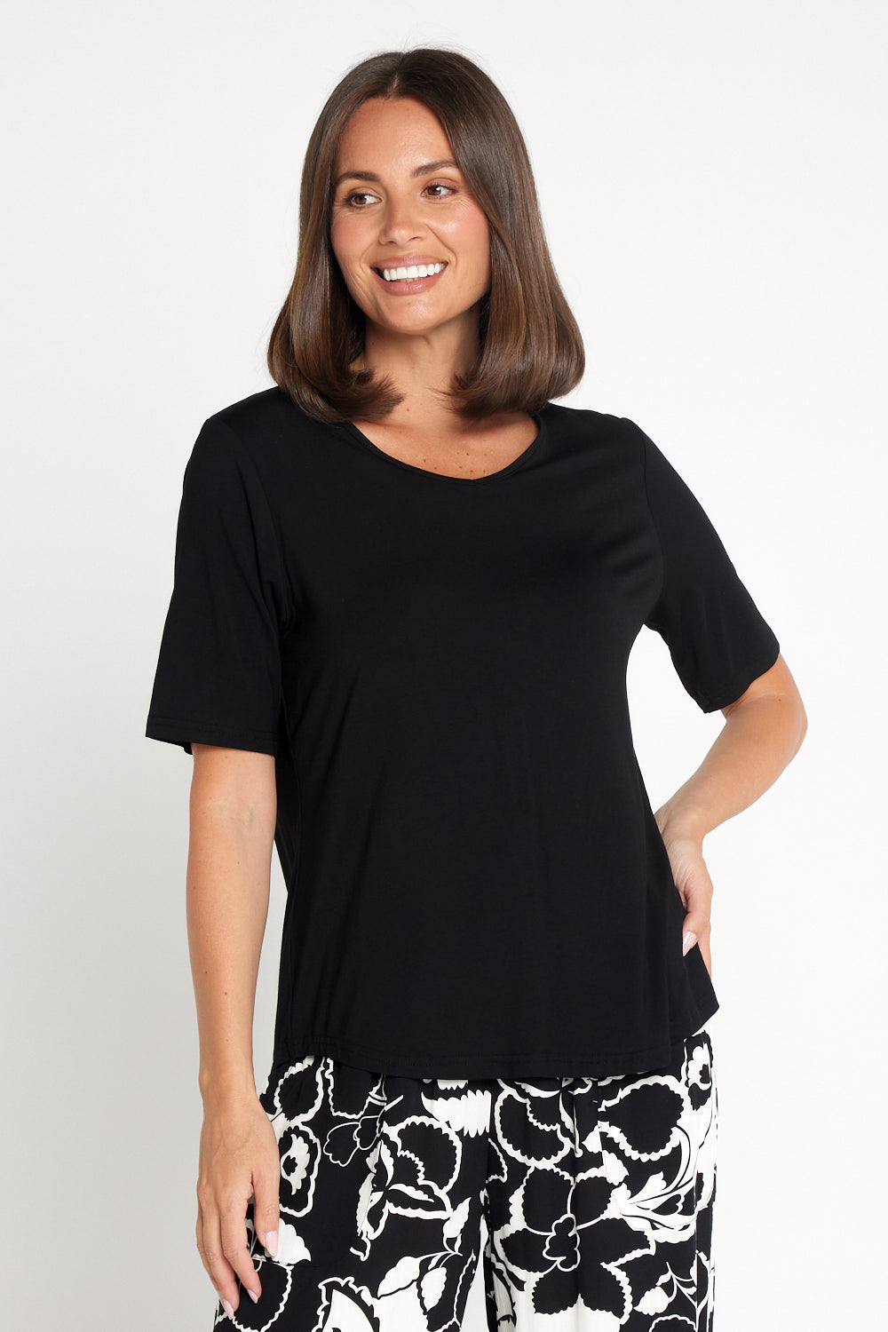 Belinda Blouse - Floral Tile Print