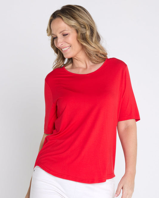 Belinda Modal Tee - Bright Red