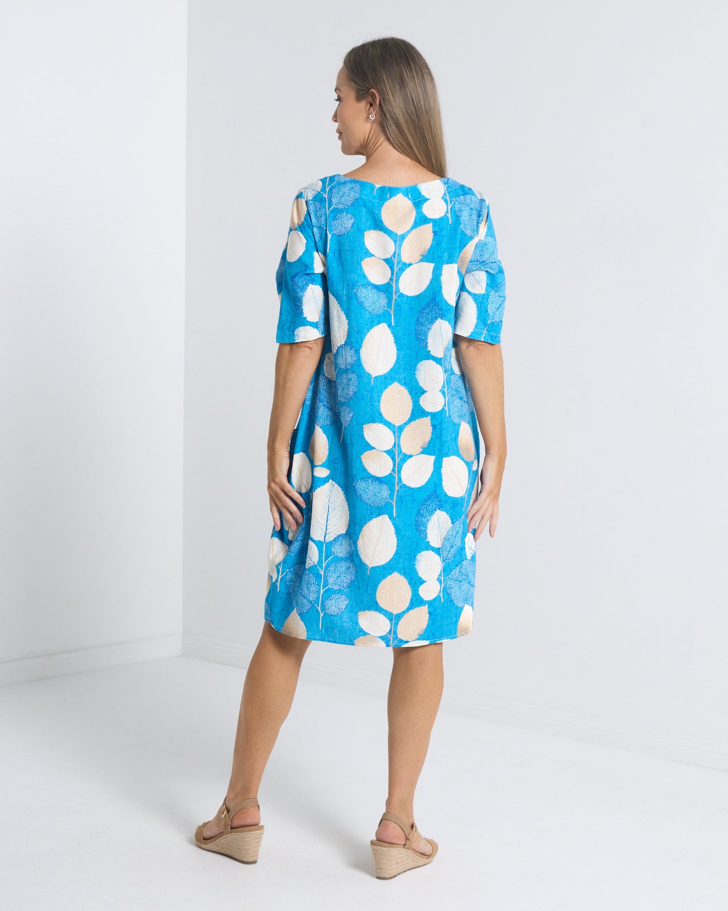 Delphi Dress - Azure Botanical