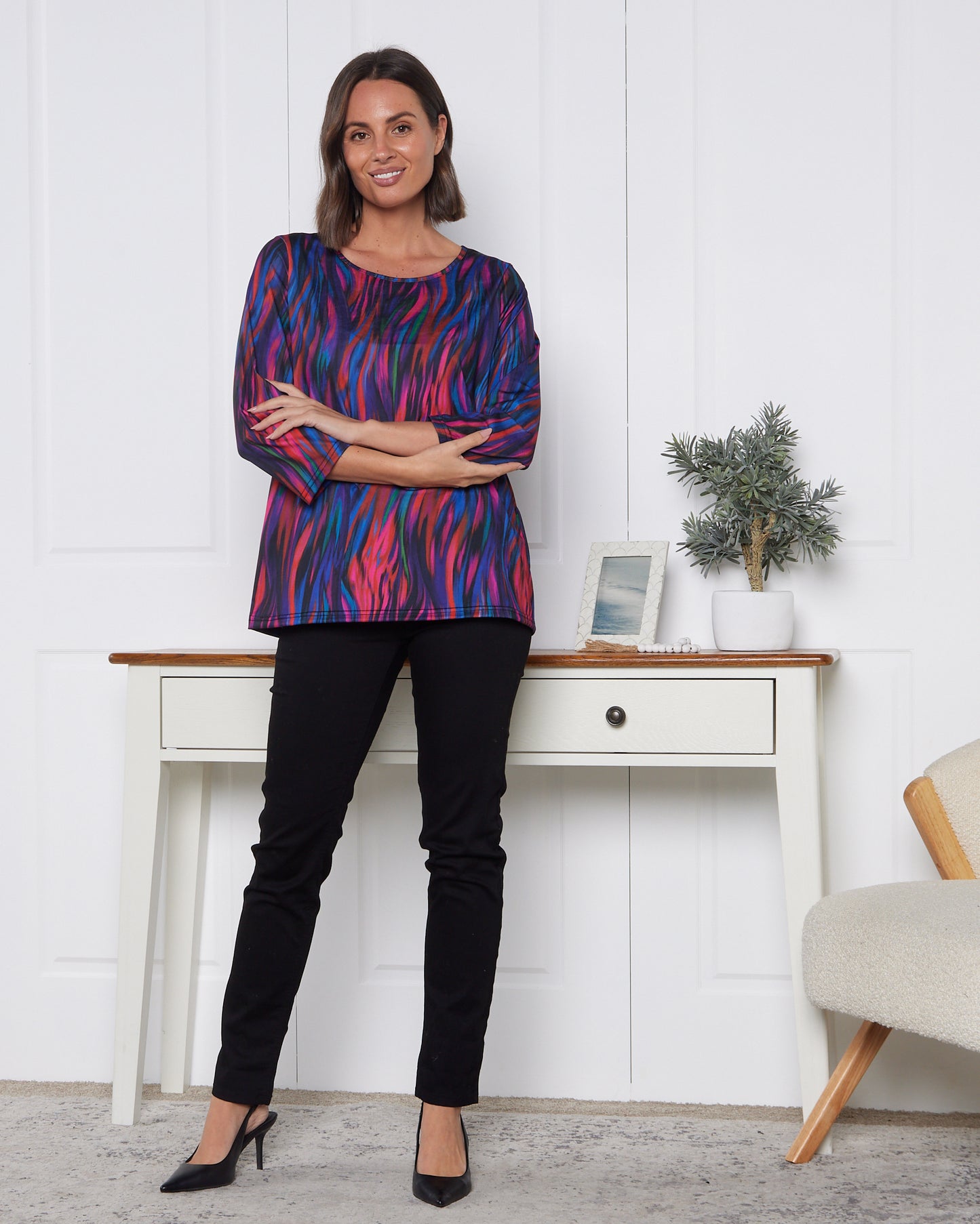 Camden Jersey Top - Evening Blaze