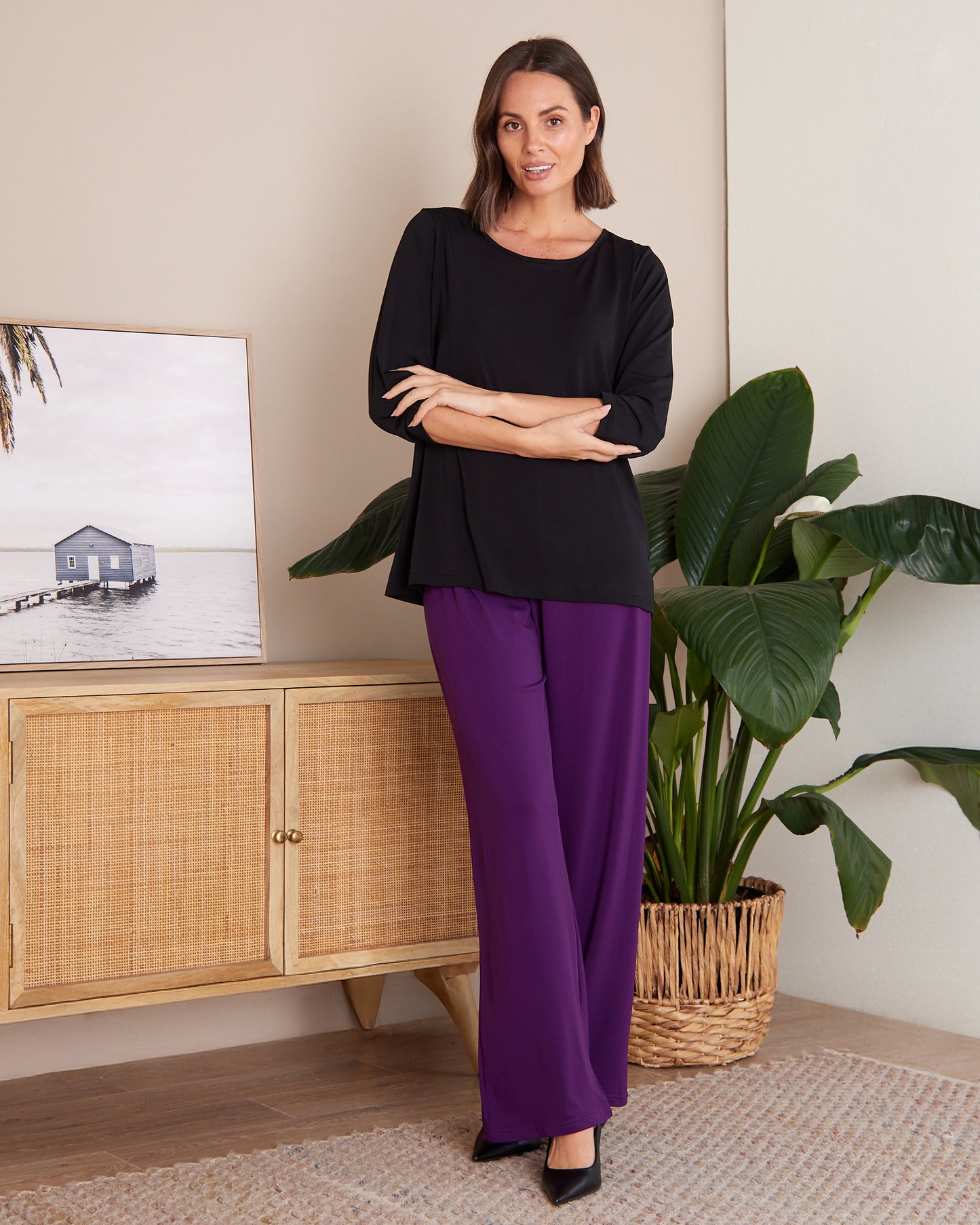 Camden Jersey Top - Black