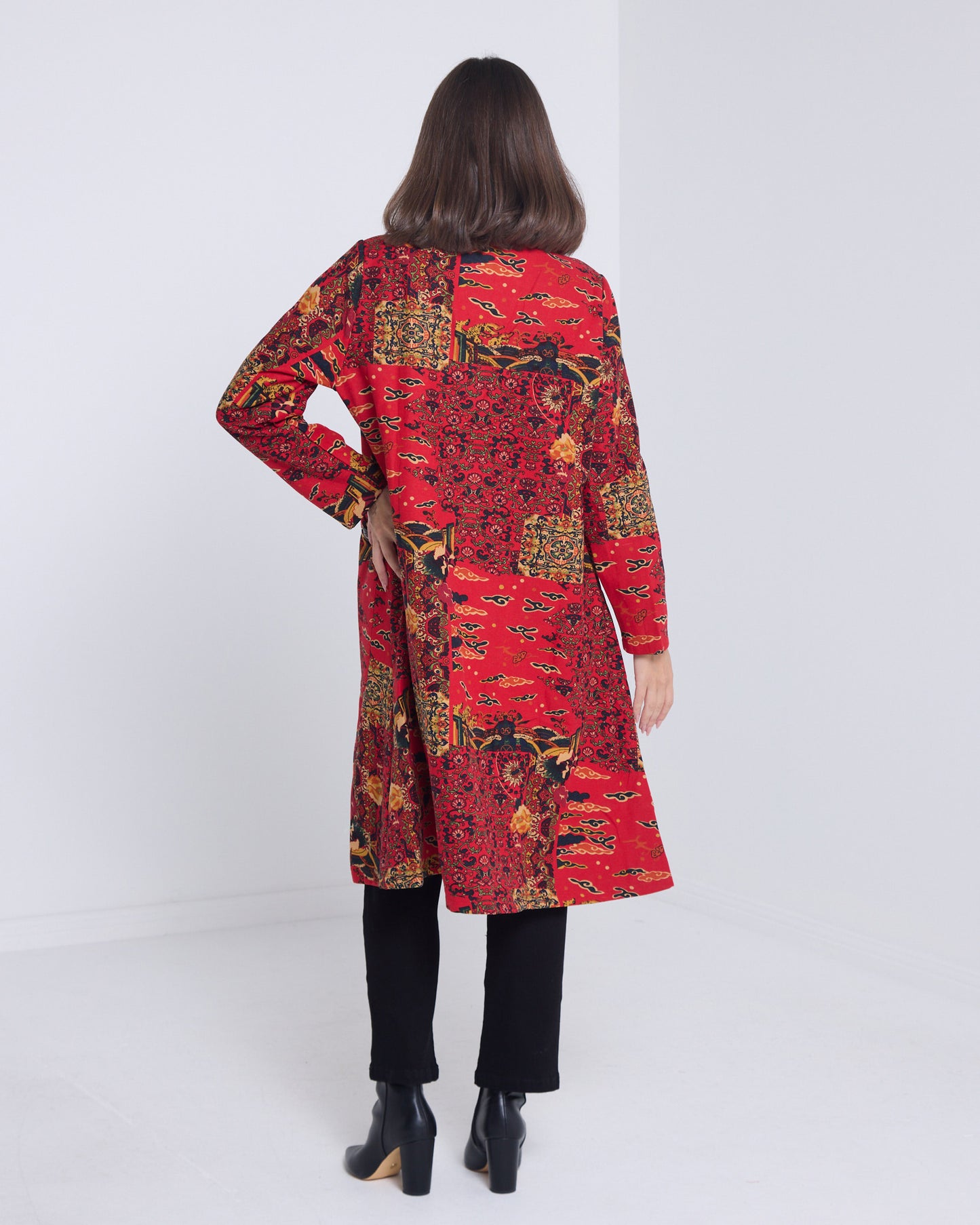 Carlton L/S Fleece Lined Coat - Sakura Print