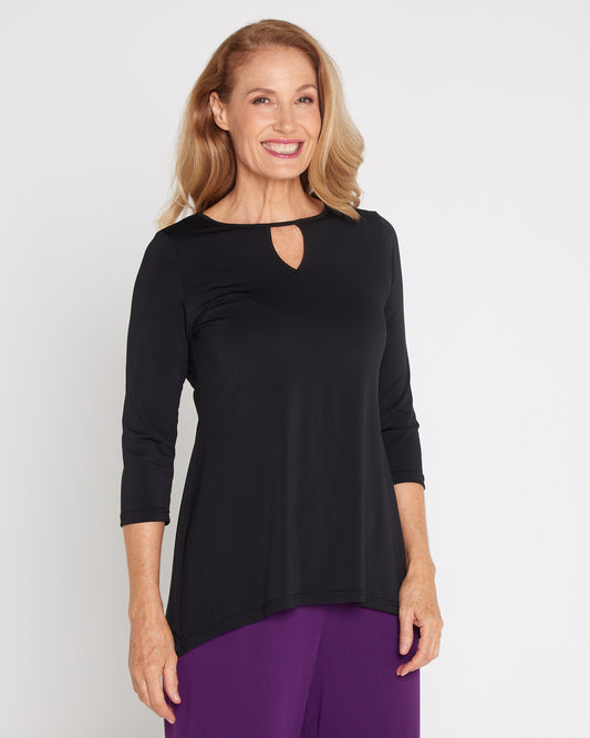 Tahlia Cut-Out Top - Black