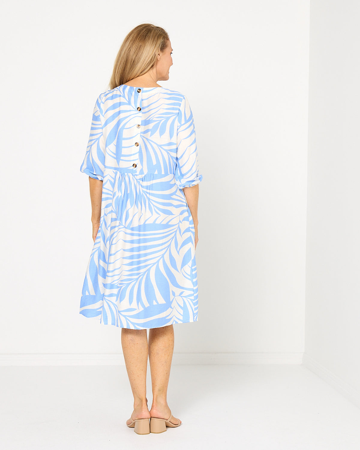 Priyanka Dress - Azure Palm