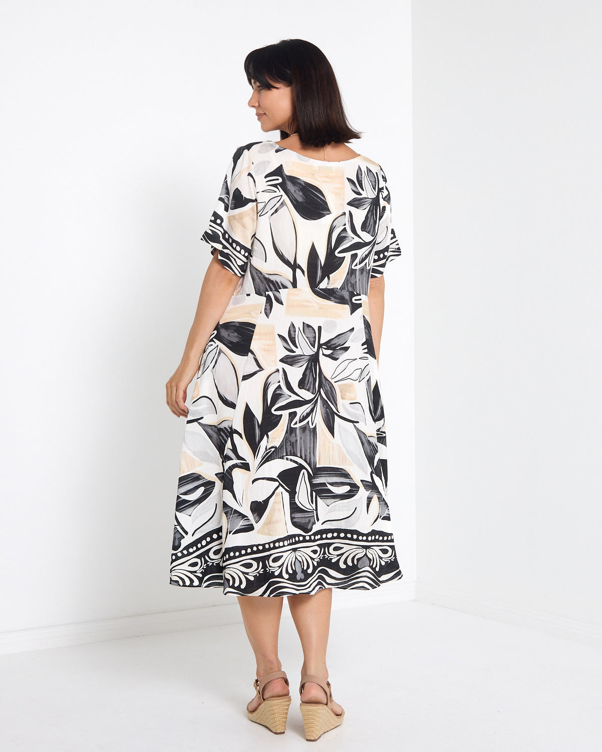 Wellington Dress - Black Tapestry