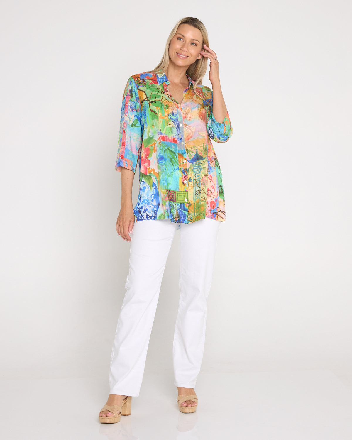 Digital Collared Shirt - Mount Fuji