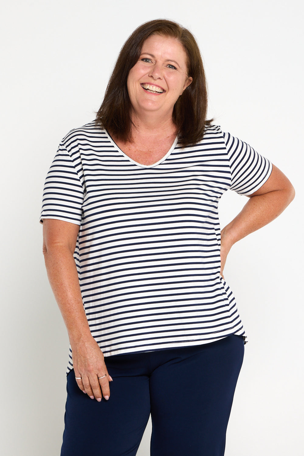 Calvi Top - Navy Stripe