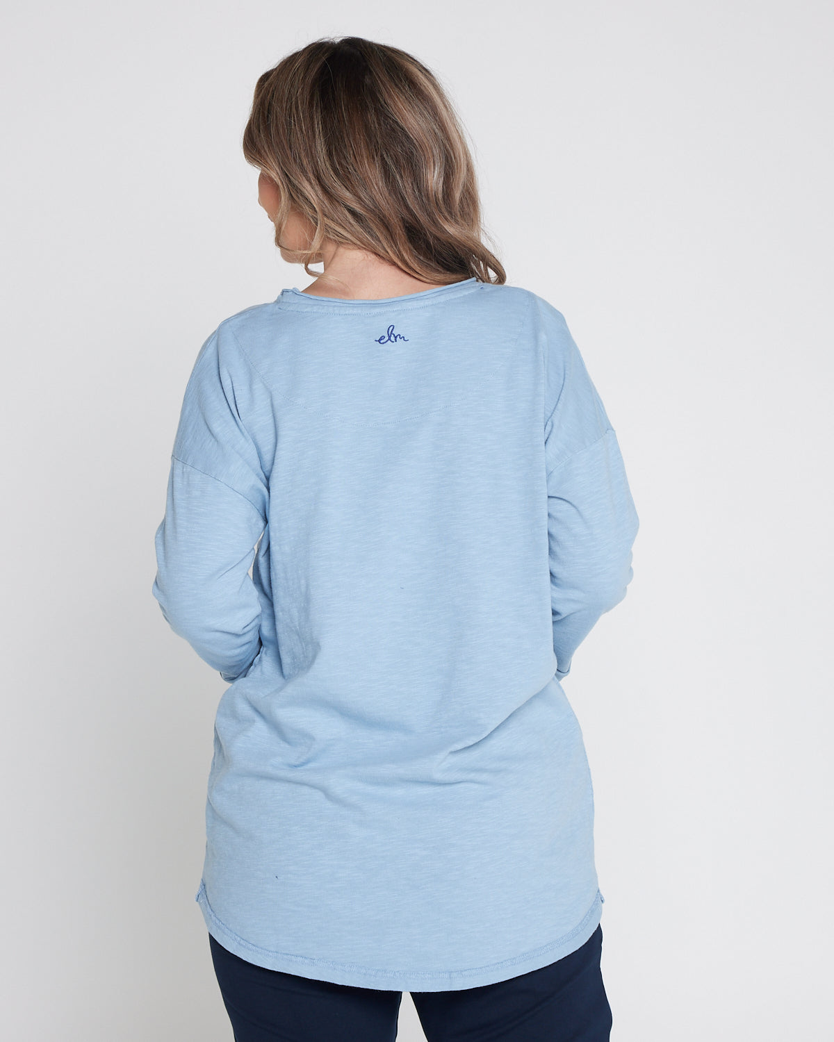 Outlook Cotton Sweater - Steel Blue