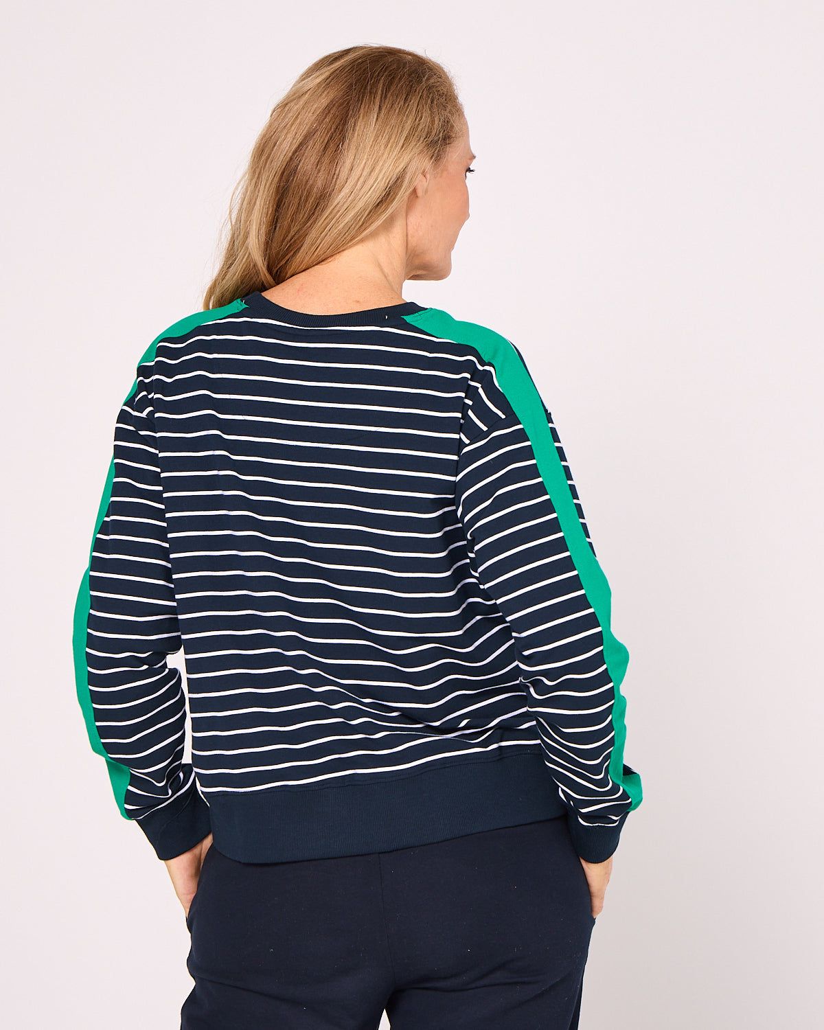 Sloane Crew - Navy Stripe