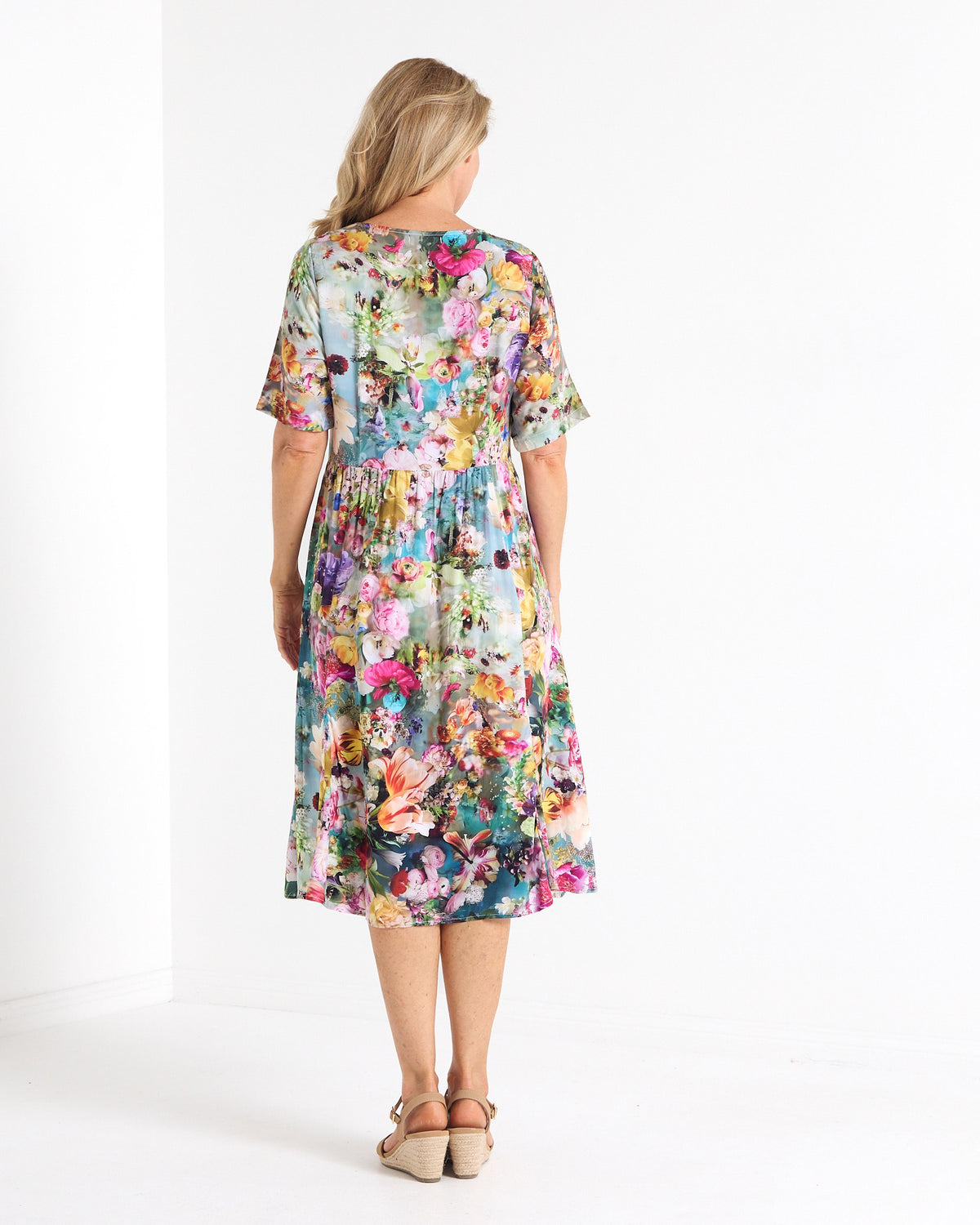 Exeter Floral Button Dress - Secret Garden