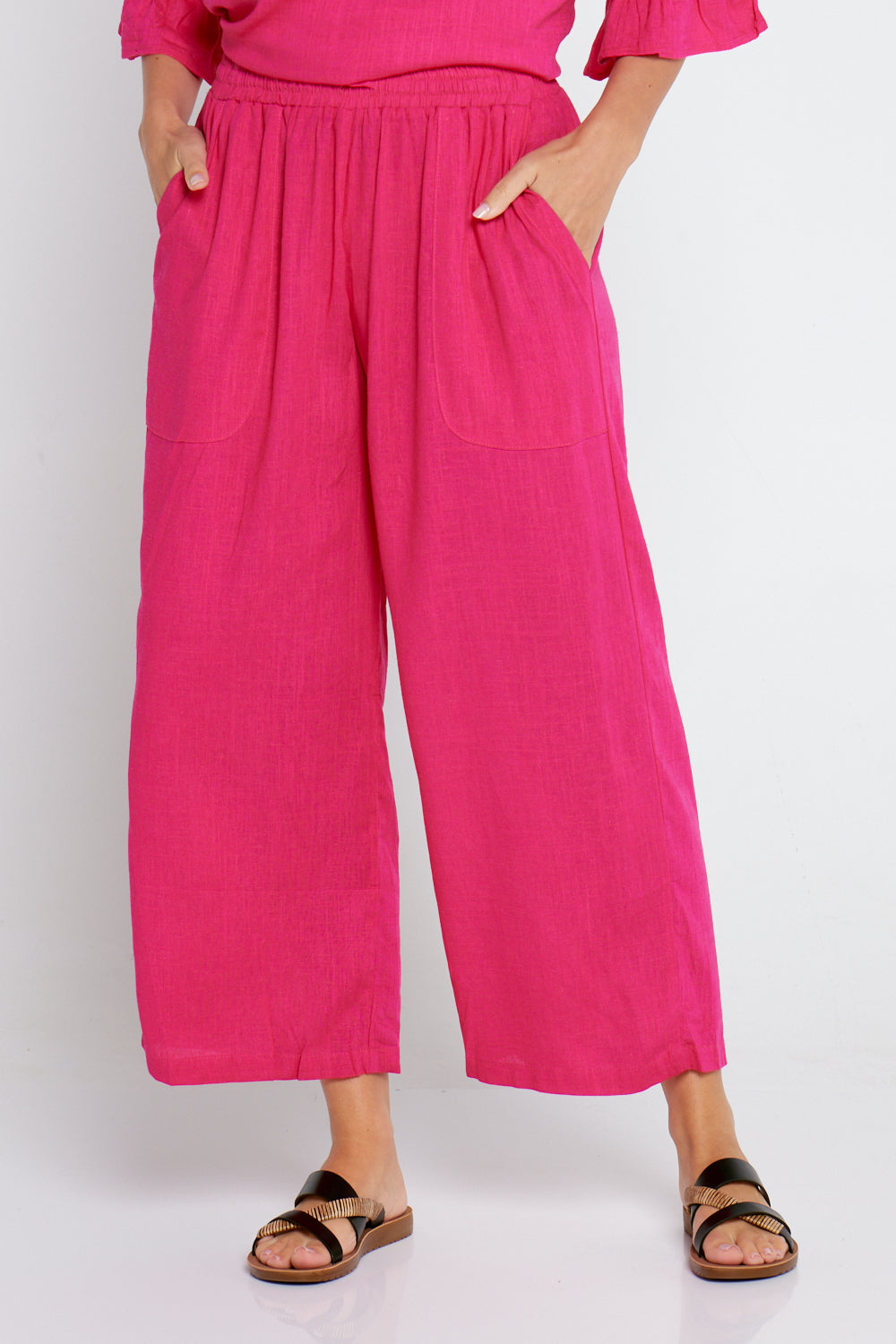Aiko Linen Pants - Hot Pink  Mature Women's Casual Clothes – TULIO Fashion