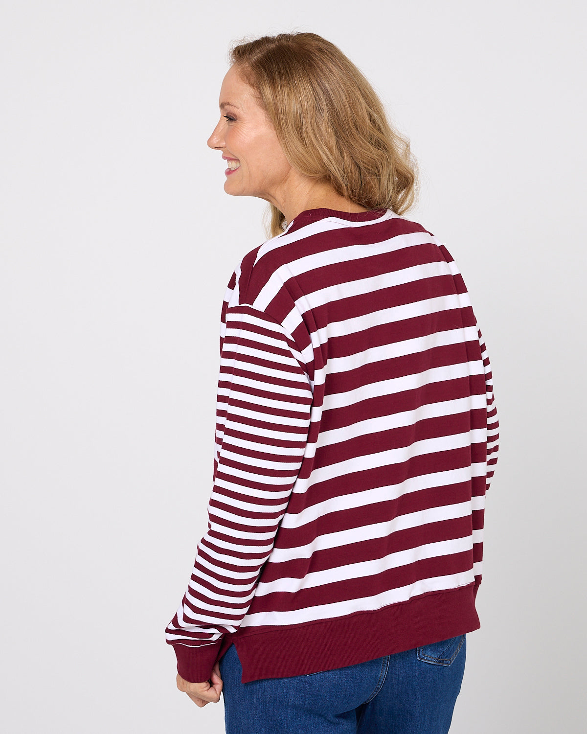 All Sorts Crew - Plum Stripe