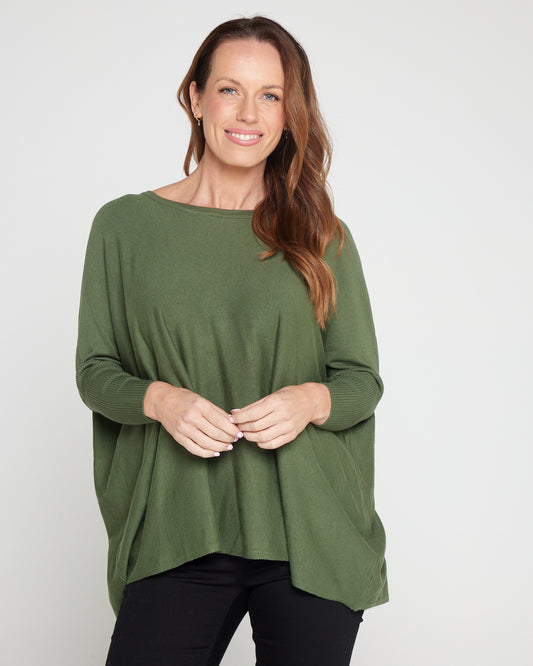 Alma Soft Lightweight Knit - Moss