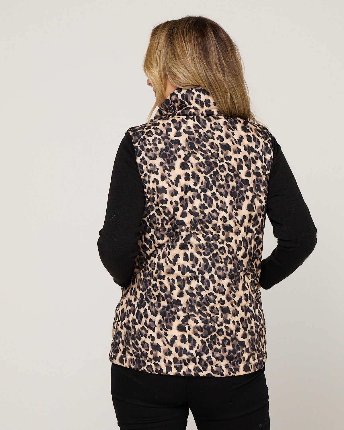 Katoomba Puffer Vest - Leopard Print