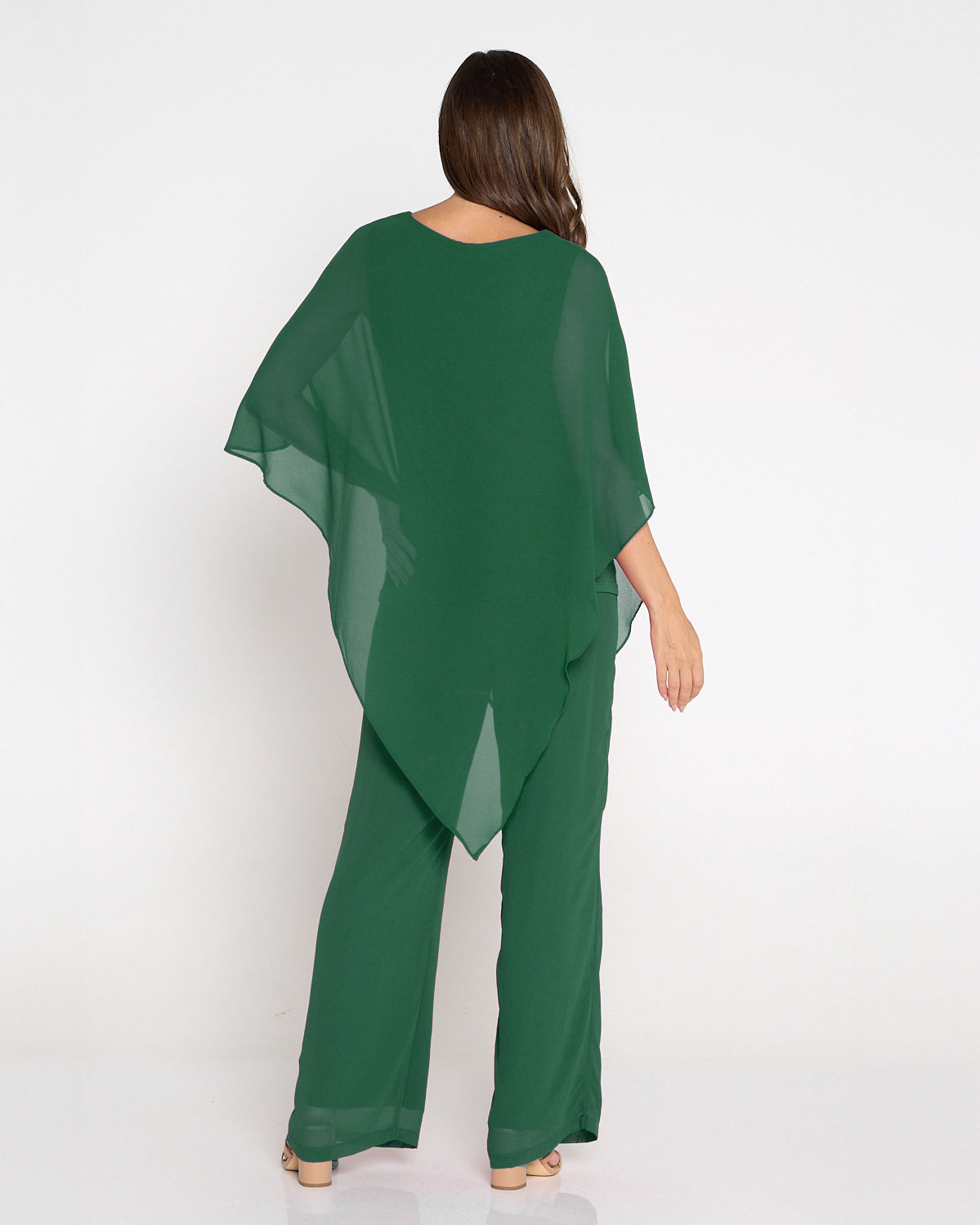 Rendezvous Chiffon Pants - Emerald