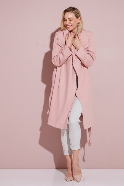Christina Wrap Coat - Pink